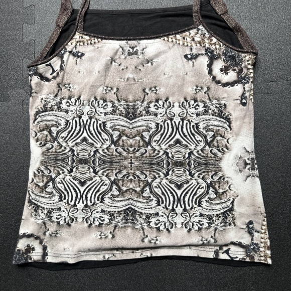 Y2K Elegant Black and Cream Women's Camisole - Picture 2 of 3